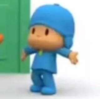 🤷‍♂ Pocoyo dibujos animados, niños, azul, animado whatsapp sticker