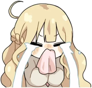 💬 动漫, 女孩, 哭, 伤心, 情感, 卡通, 可爱 telegram sticker