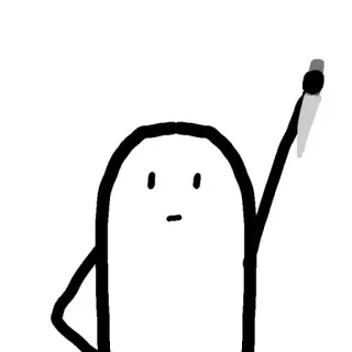 🌱 막대기 인간, 칼, 무기, 스케치, 만화, 위협 telegram sticker