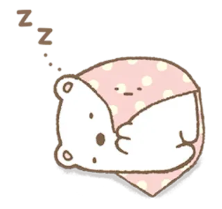 😂 ZZZ beruang, tidur, tertidur, lucu, bantal telegram sticker