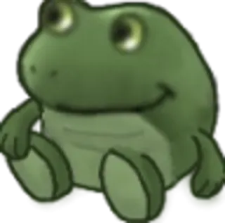 😊 rana, lindo, animal, verde, dibujos animados whatsapp sticker