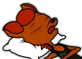 😴 DC Schlaf, Tier, Cartoon, Kissen telegram sticker