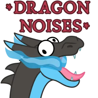 🐲 DRAGON NOISES naga, suara, binatang, kartun, lucu, fantasi telegram sticker