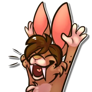 😀 cartoon, animal, expression, happy, emotion, illustration telegram sticker