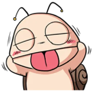 😝 Cartoon, Figur, Lustig, Gesicht, Zunge, Süß telegram sticker
