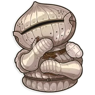 🤔 Siegward of Catarina Dark Souls 3 カタリナのジークバルド, タマネギ騎士, ダークソウル3, ビデオゲーム, 騎士, 鎧 whatsapp sticker