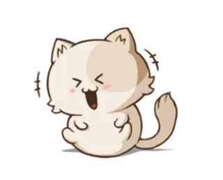 😂 kot, kawaii, słodkie, zwierzę, naklejka telegram sticker