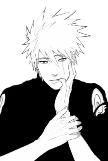 😕 Kakashi Hatake Naruto kakashi, naruto, anime, manga, charakter, ninja whatsapp sticker