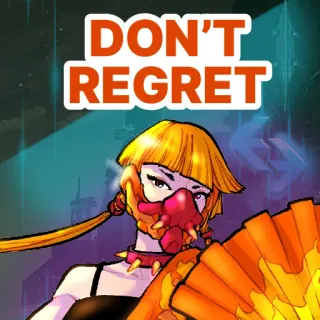 🧑‍🦰 DON'T REGRET wanita, masker, anime, api, penggemar telegram sticker