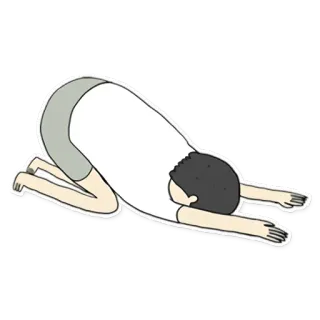 🙇 Personne, Yoga, Exercice, Pose, Étirement telegram sticker