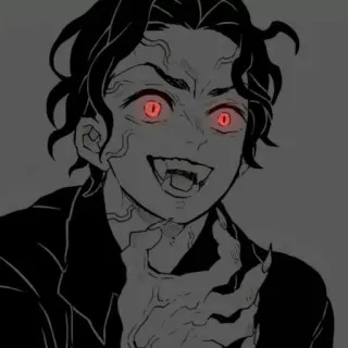 💜 アニメ, 悪魔, 牙, モンスター, ホラー, 男性, ファンタジー telegram sticker