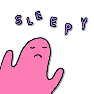 😴 SLEEPY 眠い, 疲れた, アニメ, ブロブ, 悲しい, かわいい telegram sticker