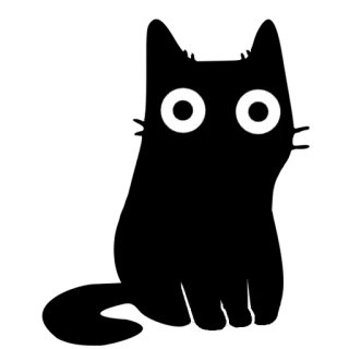 🐈 dark, night, eyes, creature, silhouette whatsapp sticker
