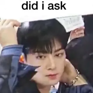 😂 did i ask Meme, Espressione, Domanda, Kpop, Uomo telegram sticker