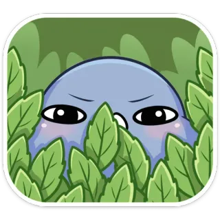 👁 Hoạt hình, Dễ thương, Nhân vật, Giọt, Cây cối, Mắt telegram sticker