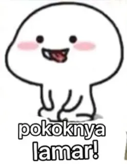 🌷 pokoknya lamar! น่ารัก, การ์ตูน, หยด, สติกเกอร์, อารมณ์ telegram sticker