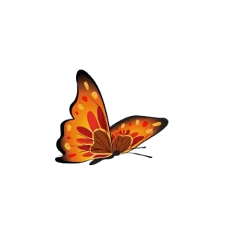 🦋 ผีเสื้อ, แมลง, สีส้ม, ธรรมชาติ, ปีก, บิน, ความงาม telegram sticker