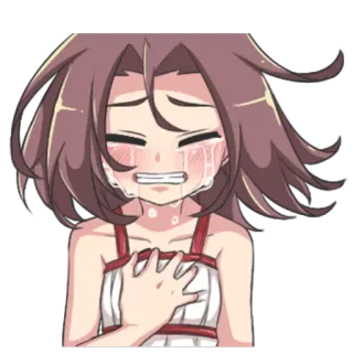 😭 anime, crying, sad, girl, tears, emotional, cartoon telegram sticker