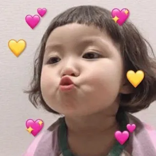 😽 cute, emoji, hearts, love, affection telegram sticker