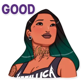 🙂 GOOD Frau, Aufkleber, gut, Mädchen, Tattoo telegram sticker