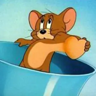 🎉 Jerry Tom and Jerry cartoon, muis, Jerry, schattig, grappig whatsapp sticker