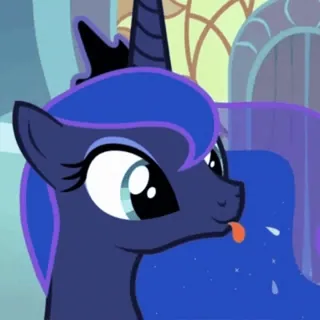 😋 Princess Luna My Little Pony poni, dibujos animados, princesa, Luna, lengua telegram sticker