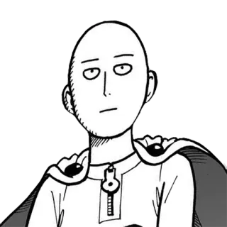😐 Saitama One-Punch Man Anime, Héroe, Manga, Calvo, One-Punch whatsapp sticker