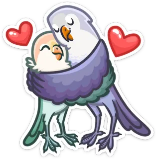 Неразлучники telegram stickers