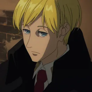 🥂 anime, đàn ông, tóc vàng, chân dung, trang trọng telegram sticker