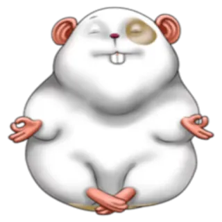 🧘‍♂ hamster, yoga, meditation, animal, cartoon, cute telegram sticker