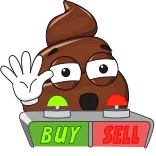 🤑 BUY SELL cacca, emoticon, trading, investimenti, comprare, vendere, borsa, finanza telegram sticker