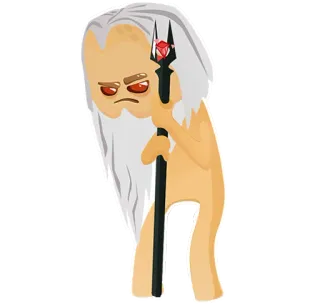 👴 mago, magia, fantasy, bastone, personaggio, arrabbiato telegram sticker