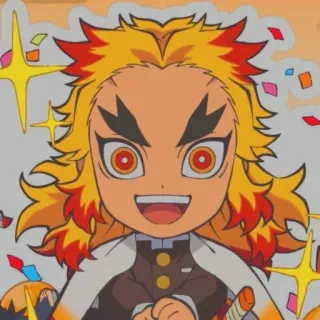 😃 Rengoku Kyoujurou Demon Slayer rengoku, demon slayer, anime, personagem, adesivo telegram sticker
