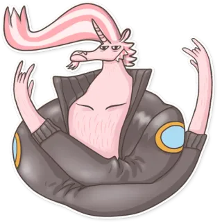 😎 Unicorn, Rock and roll, Pemberontak, Binatang, Lucu, Merah muda, Jaket, Keren whatsapp sticker