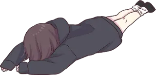 😵 Anime, Triste, Sdraiato, Manga, Depresso telegram sticker