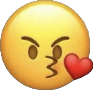 😠 emoji, angry, heart, kiss, cartoon telegram sticker