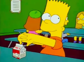 🍼 Bart Simpson The Simpsons MALK 바트 심슨, malk, 심슨 가족, 우유, 만화, 애니메이션 telegram sticker