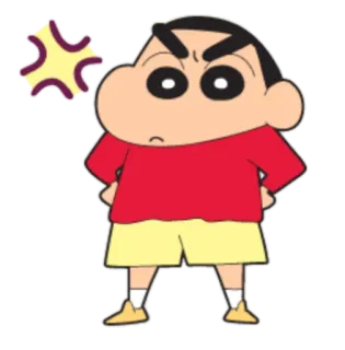 ☹️ Shin-chan Crayon Shin-chan Anime, Dessin animé, En colère, Shinchan, Crayon Shin-chan telegram sticker