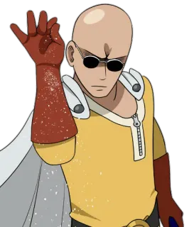 😎 Saitama One-Punch Man Сайтама, Ванпанчмен, Аниме, Мем, Соль, Готовка whatsapp sticker