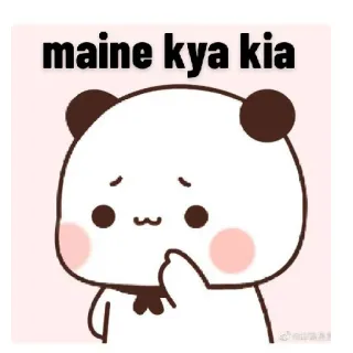 🤔 maine kya kia bear, cute, cartoon, confused, question whatsapp sticker