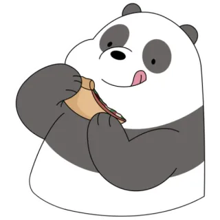 🍕 Panda We Bare Bears Panda, Kartun, Makanan, Pizza, Lucu, We Bare Bears, Binatang telegram sticker