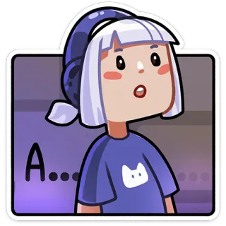 🤔 A... Мультфильм, Персонаж, Милый, Стикер whatsapp sticker