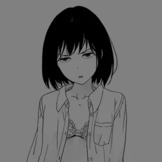 ⌨️ 动漫女孩, 女孩, 动漫, 漫画, 角色, 插画, 女性 telegram sticker