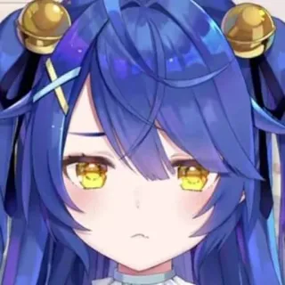 🤨 Anime, Niedlich, Porträt, Vtuber, Digitale Kunst, Gesichtsausdruck telegram sticker