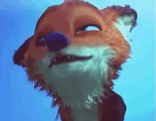 😌 Nick Wilde Zootopia raposa, desenho animado, animal, personagem, sorrindo telegram sticker