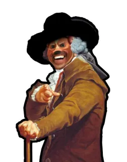 🎩 historical, man, portrait, hat, formal telegram sticker