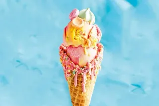 🍫 冰淇淋, 甜点, 甜的, 甜筒, 彩色, 零食 telegram sticker