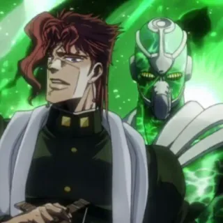 💎 Kakyoin Noriaki JoJo's Bizarre Adventure Anime, Manga, Jojo, Kakyoin, Stand, Hierophant Green telegram sticker