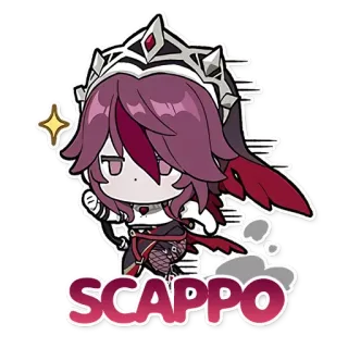 🏃 Rosaria Genshin Impact SCAPPO Anime, Mädchen, verängstigt, Cartoon, Figur telegram sticker