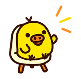 🐤 милый, животное, цыпленок, смешной, мультфильм, желтый telegram sticker